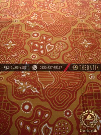 Kain Batik Cap Tulis Jogja Motif Sekar Jagad Kelir Kuning