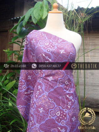 Kain Batik Cap Tulis Jogja Motif Sekar Jagad Kelir Ungu