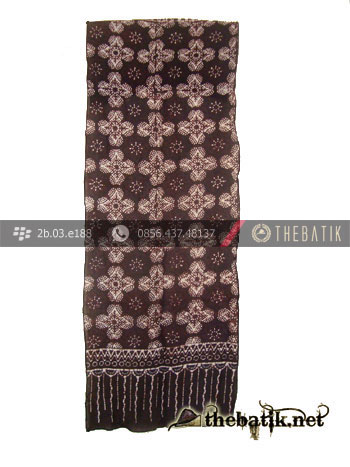 Syal Batik Paris Motif Ganggong Paningran Sogan