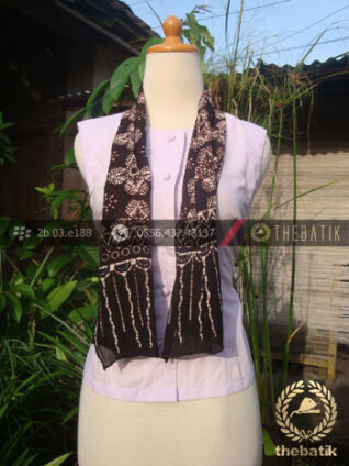 Syal Batik Paris Motif Ganggong Paningran Sogan