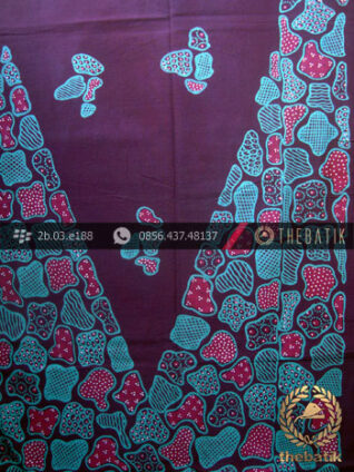 Kain Batik Tulis Yogyakarta Motif Kontemporer Biru Tosca