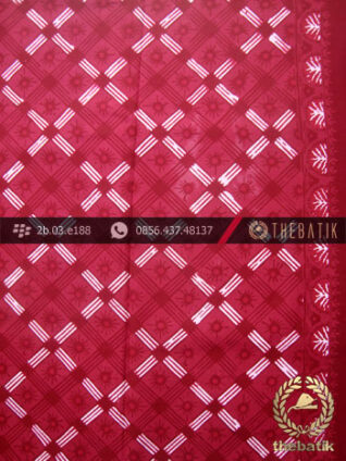 Kain Batik Cap Tulis Jogja Motif Kotak Merah