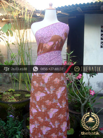 Bahan Batik Paris Motif Kupu-Kupu Kontemporer Pink