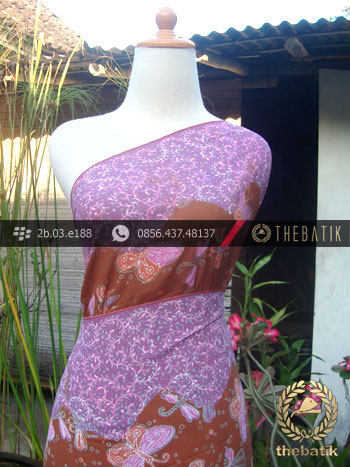 Bahan Batik Paris Motif Kupu-Kupu Kontemporer Pink