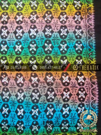 Bahan Batik Paris Motif Ceplok Gradasi