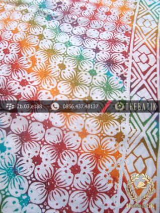 Bahan Batik Paris Motif Kawung Gradasi