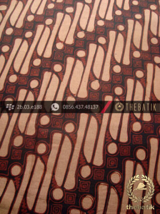 Kain Batik Cap Jogja Motif Parang Barong Lawasan Coklat