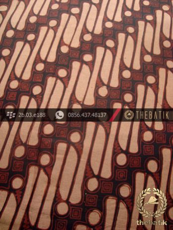 Kain Batik Cap Jogja Motif Parang Barong Lawasan Coklat