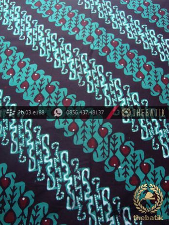 Kain Batik Cap Tulis Jogja Motif Parang Seling Tosca