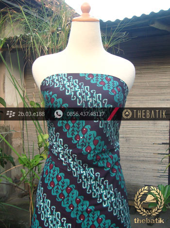 Kain Batik Cap Tulis Jogja Motif Parang Seling Tosca