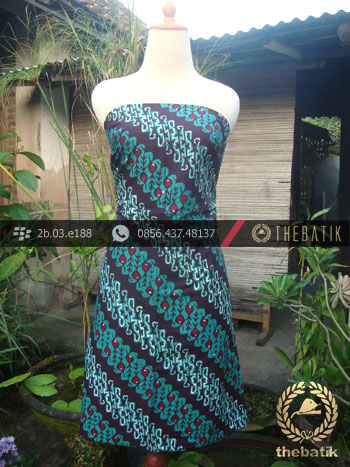 Kain Batik Cap Tulis Jogja Motif Parang Seling Tosca