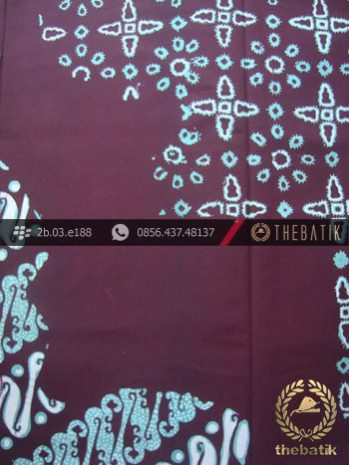 Kain Batik Cap Tulis Jogja Motif Pulau Parang Lukis Biru
