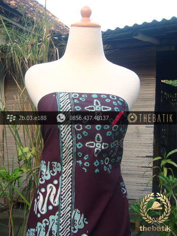 Kain Batik Cap Tulis Jogja Motif Pulau Parang Lukis Biru