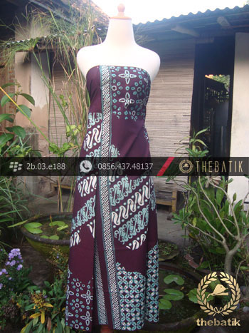 Kain Batik Cap Tulis Jogja Motif Pulau Parang Lukis Biru