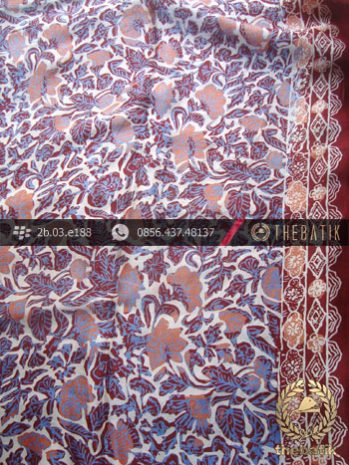 Kain Batik Sutera Motif Buketan Kontemporer