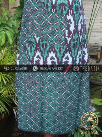 Kain Batik Cap Tulis Jogja Motif Pulau Kombinasi Krantil Hijau