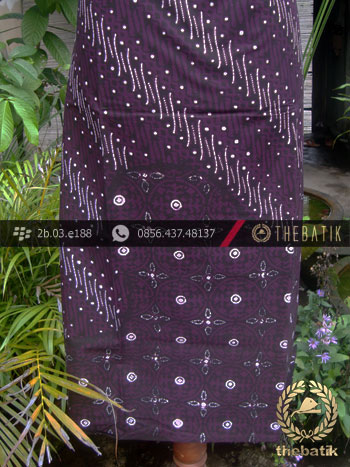 Kain Batik Cap Tulis Jogja Motif Pulau Kombinasi Kelir Ungu