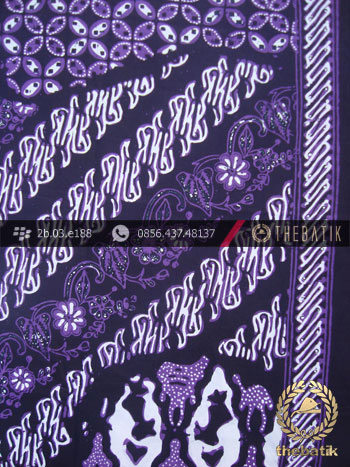 Kain Batik Cap Tulis Jogja Motif Pulau Kombinasi Ungu