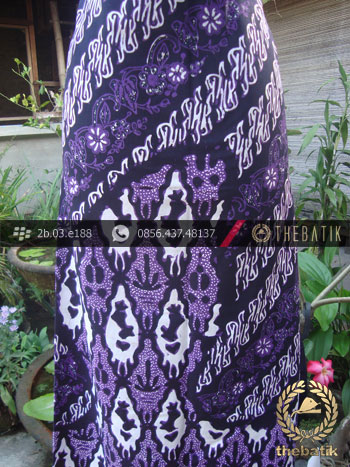 Kain Batik Cap Tulis Jogja Motif Pulau Kombinasi Ungu