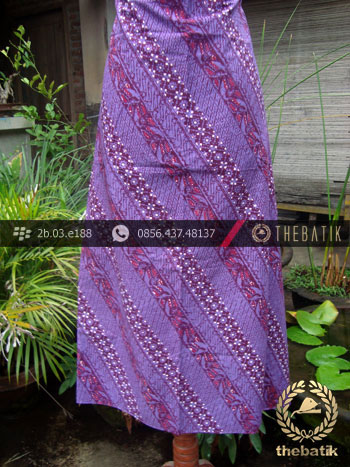 Kain Batik Cap Tulis Jogja Motif Lereng Ungu