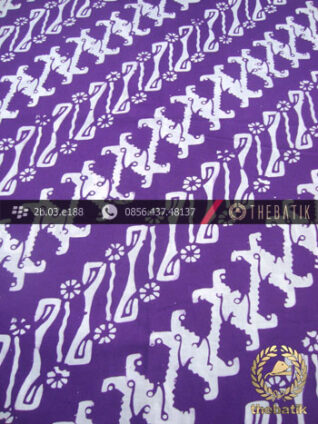 Kain Batik Cap Kelengan Motif Parang Ungu