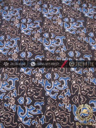 Kain Batik Warna Alam Motif Ceplok Lereng Biru