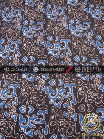 Kain Batik Warna Alam Motif Ceplok Lereng Biru