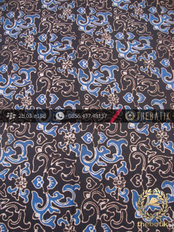 Kain Batik Warna Alam Motif Ceplok Lereng Biru