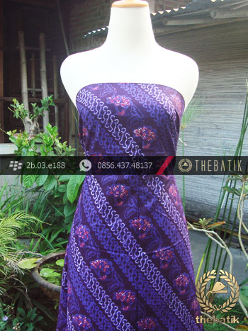 Kain Batik Cap Tulis Jogja Motif Parang Ungu