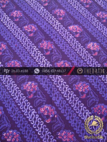 Kain Batik Cap Tulis Jogja Motif Parang Ungu
