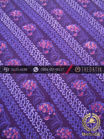 Kain Batik Cap Tulis Jogja Motif Parang Ungu