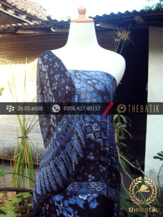 Sarung Selendang Sutera Pekalongan Biru