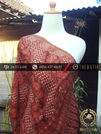 Sarung Selendang Sutera Pekalongan Merah