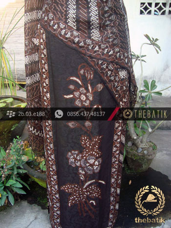 Sarung Selendang Sutera Pekalongan Sogan-1