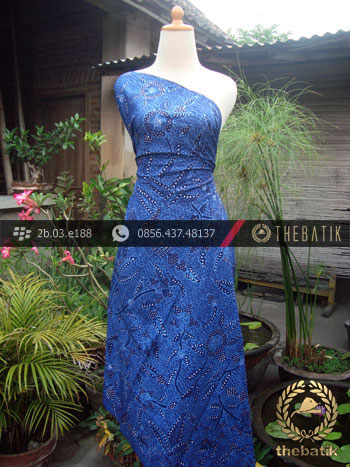 Kain Batik Tulis Jogja Motif Bantulan Gringsing Biru