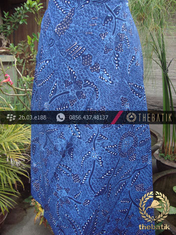 Kain Batik Tulis Jogja Motif Bantulan Gringsing Biru