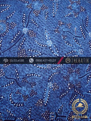 Kain Batik Tulis Jogja Motif Bantulan Gringsing Biru
