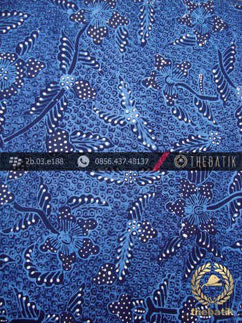 Kain Batik Tulis Jogja Motif Bantulan Gringsing Biru