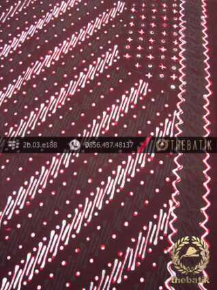 Kain Batik Cap Tulis Jogja Motif Pulau Parang Klithik Merah