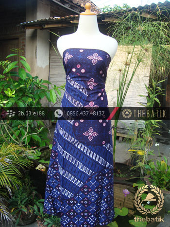 Kain Batik Cap Tulis Jogja Motif Pulau Biru-1