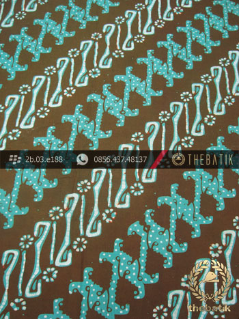 Kain Batik Cap Tulis Jogja Motif Parang Hijau