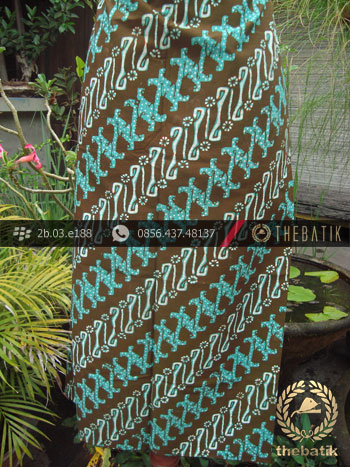 Kain Batik Cap Tulis Jogja Motif Parang Hijau