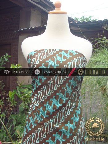 Kain Batik Cap Tulis Jogja Motif Parang Hijau