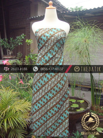 Kain Batik Cap Tulis Jogja Motif Parang Hijau