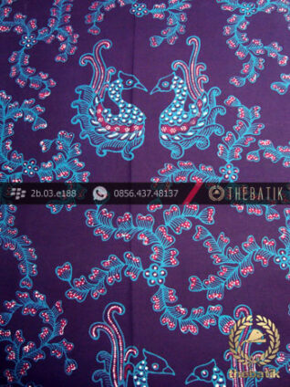 Kain Batik Tulis Jogja Motif Angsa Kembar Biru