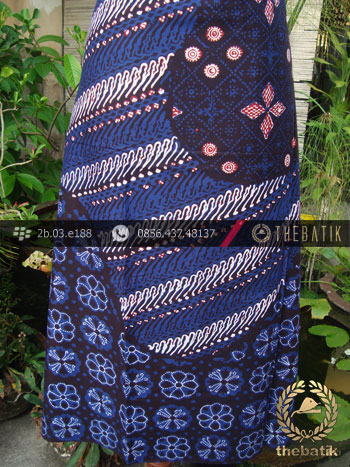 Kain Batik Cap Tulis Jogja Motif Pulau Biru-2