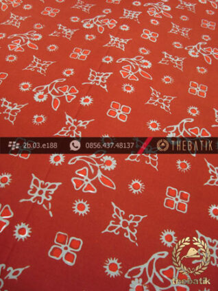 Batik Cap Tulis Motif Ceplok Jingga