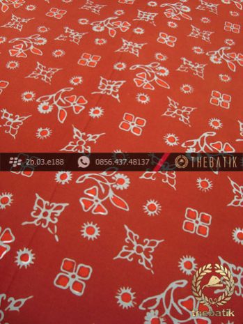 Batik Cap Tulis Motif Ceplok Jingga