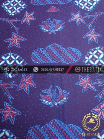 Kain Batik Tulis Jogja Motif Wahyu Kontemporer Biru