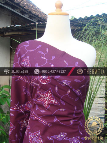 Kain Batik Tulis Jogja Motif Wahyu Ukel Ungu